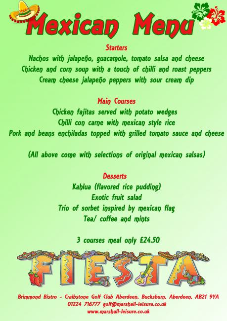 Craibstone Golf Club Mexican Themed Night